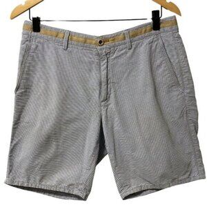 Massimo Dutti Bermuda Shorts Blue & White Stripe Size US 31 - 100% Cotton